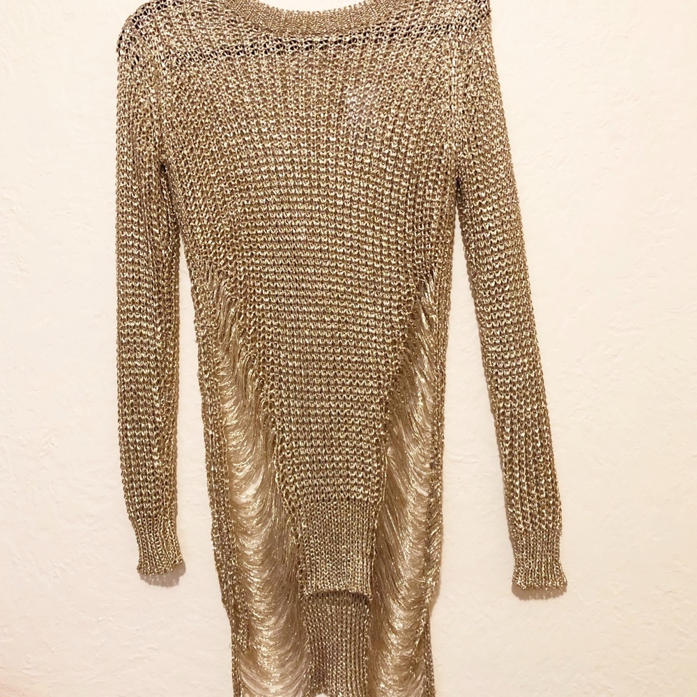 🆕Thirty 6 Point 5 Metallic Sweater Dress Sz S/M